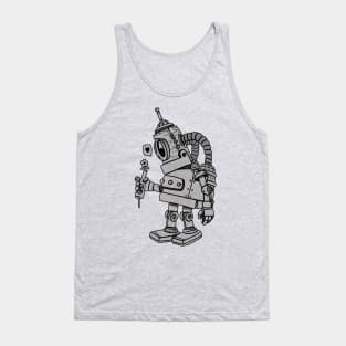 Robot grey in love Tank Top